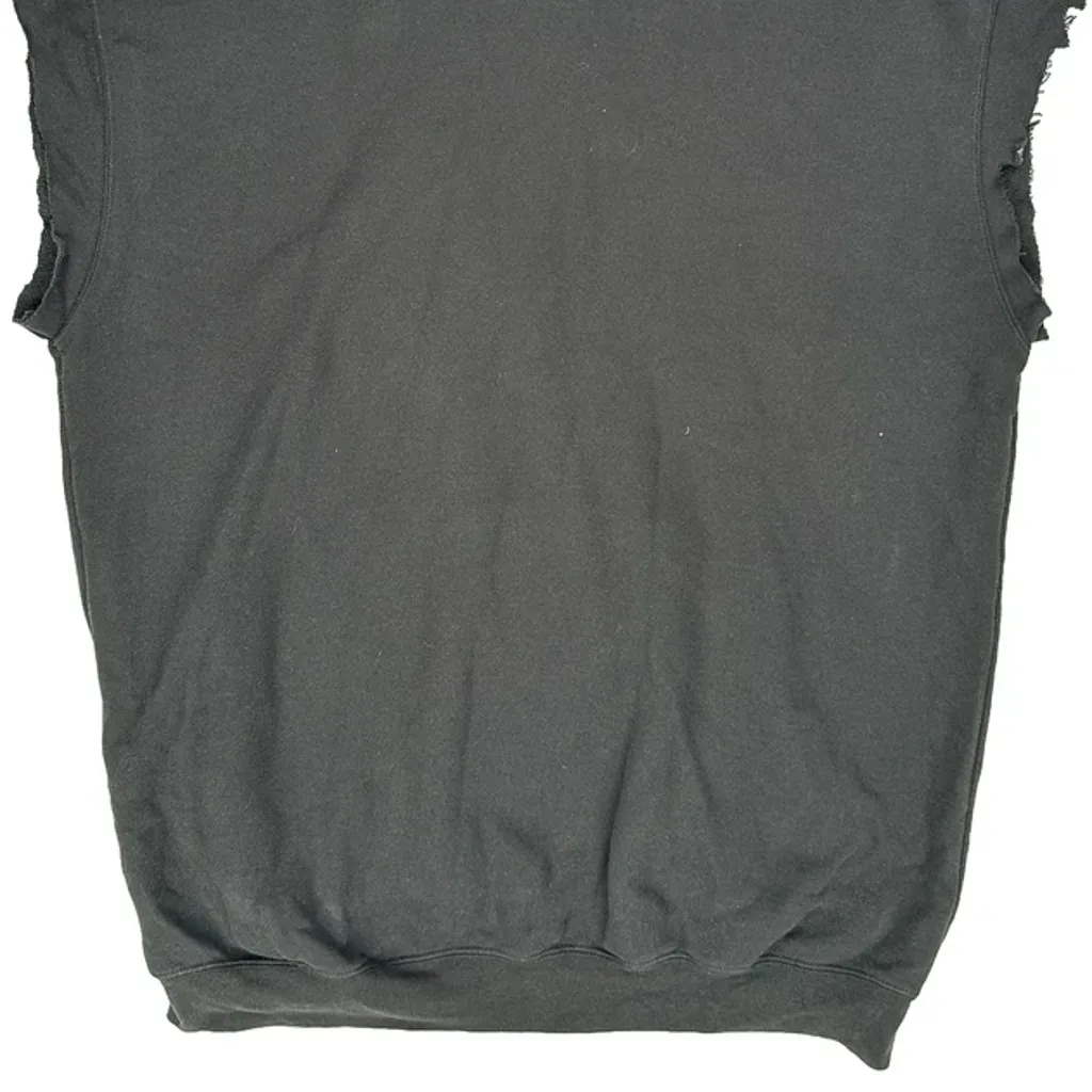 1 Dad Carhartt Graphic Cut Off Hoodie - Large Black Cotton Blend - Image 7