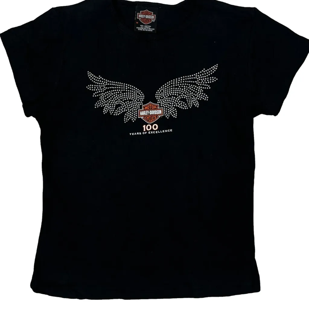 100 Years Of Excellence Harley Davidson Graphic T-Shirt - Medium Black Cotton - Image 4