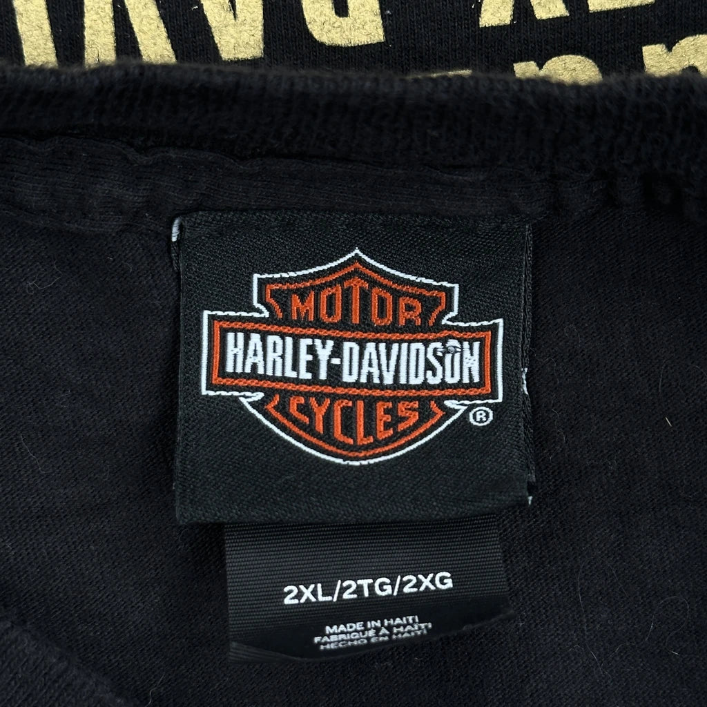 120Th Anniversary Harley Davidson Graphic Long Sleeve T-Shirt - 2XL Black Cotton - Image 3