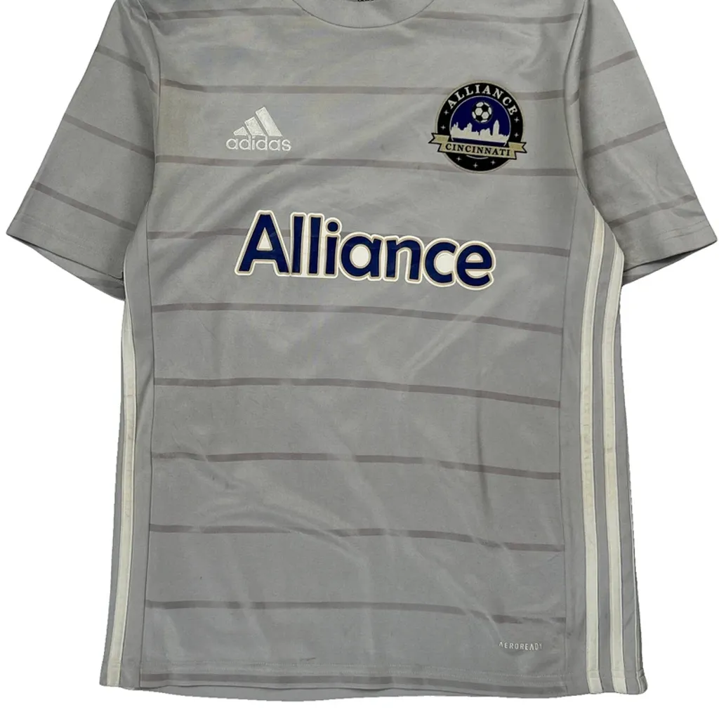 13-14 Years Alliance Cincinnati Adidas Football Shirt - Large Grey Polyester - Image 5