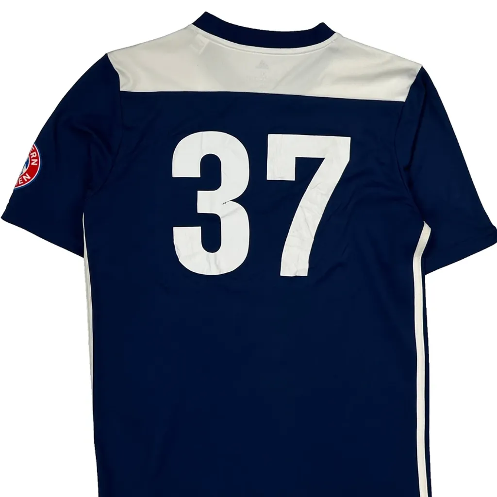 15-16 Years Bayern Munich Adidas Football Shirt - XL Blue Polyester - Image 6