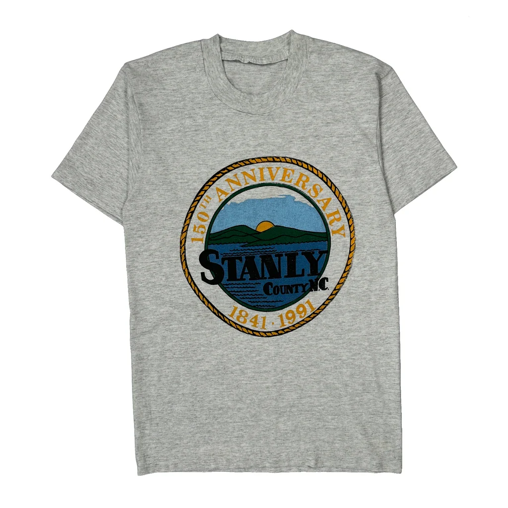 150Th Anniversary Unbranded Single Stitch T-Shirt - XS Grey Cotton