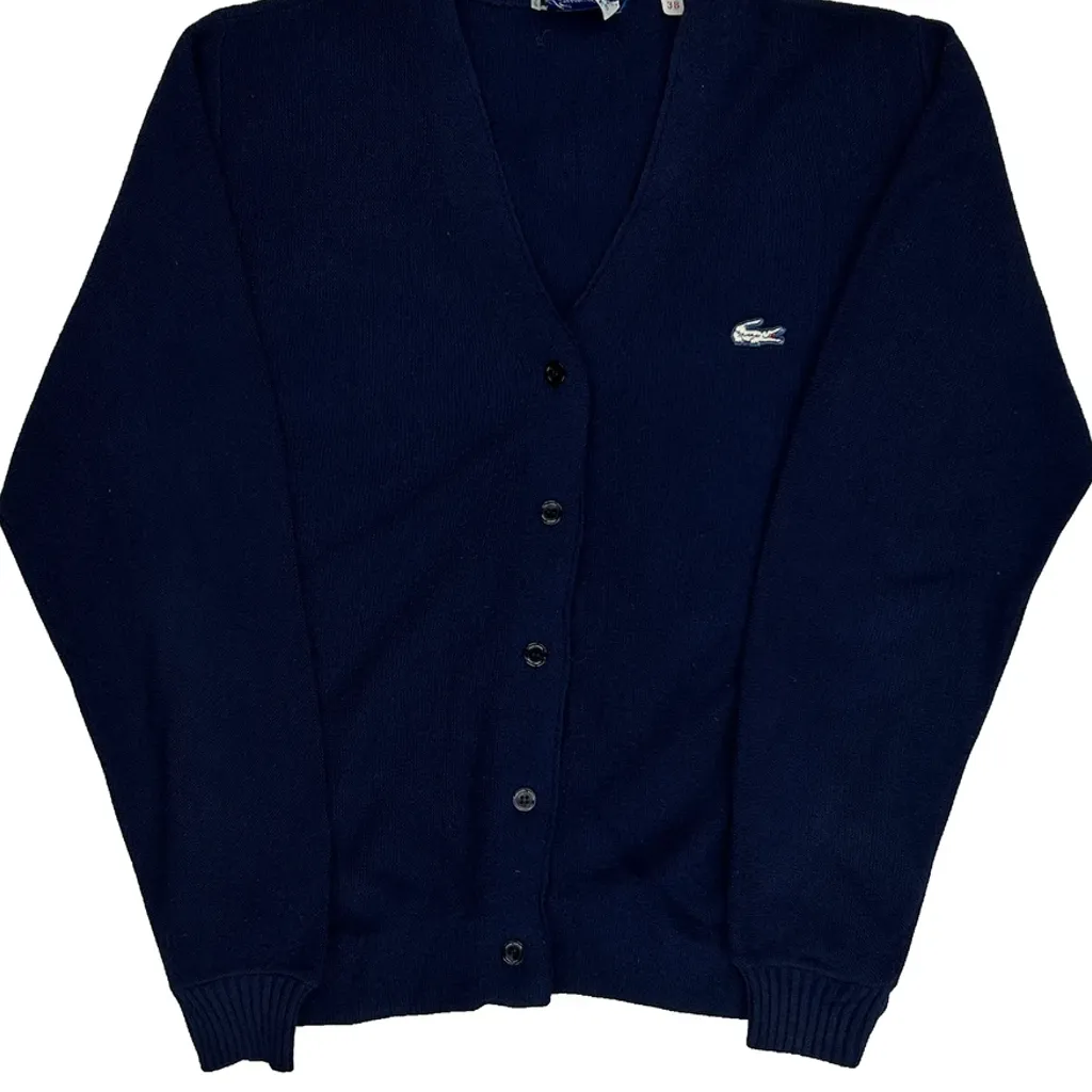 1960S Vintage Haymaker Lacoste Cardigan - Small Navy Wool - Image 5