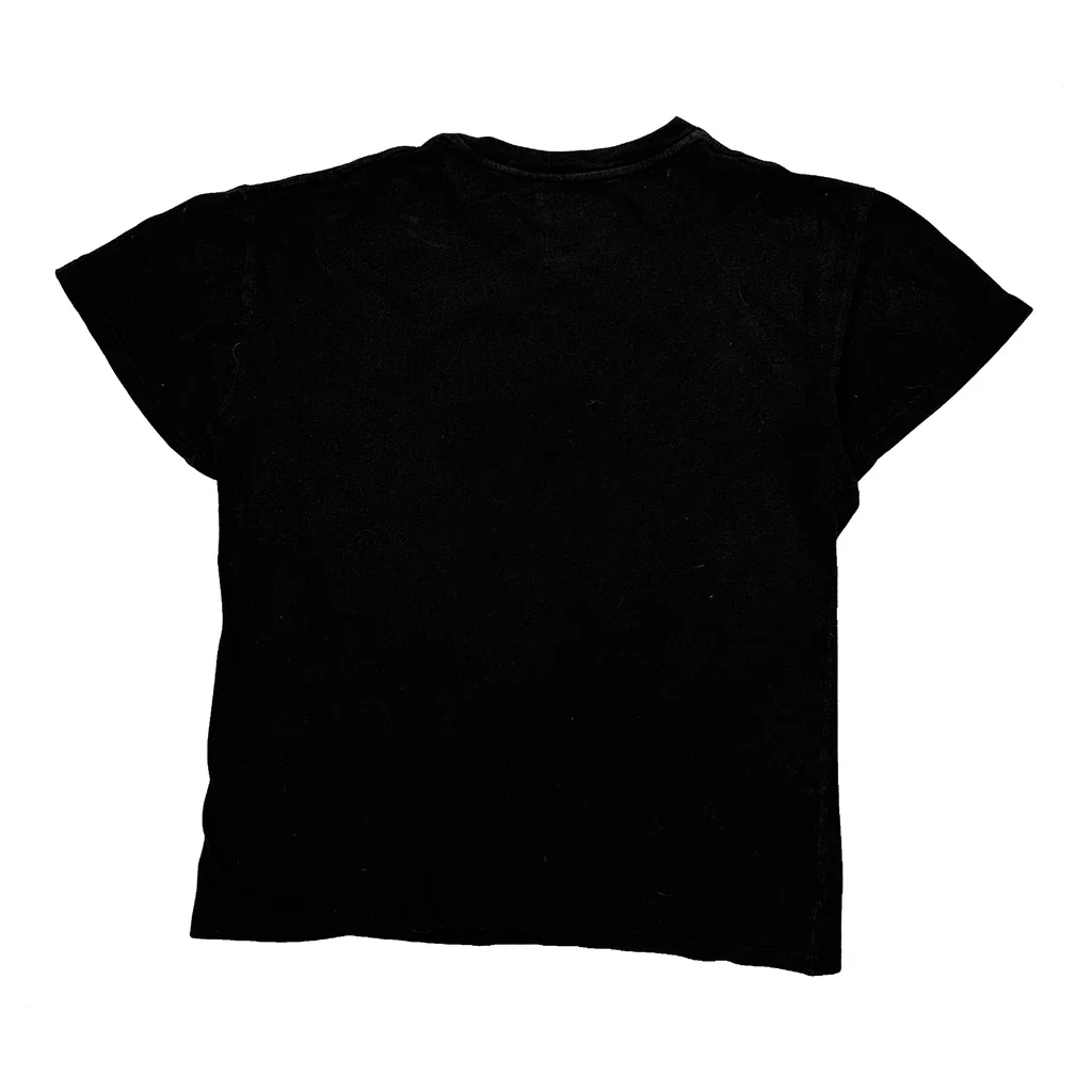 1975 US Tour Rolling Stones Band T-Shirt - Small Black Cotton - Image 2