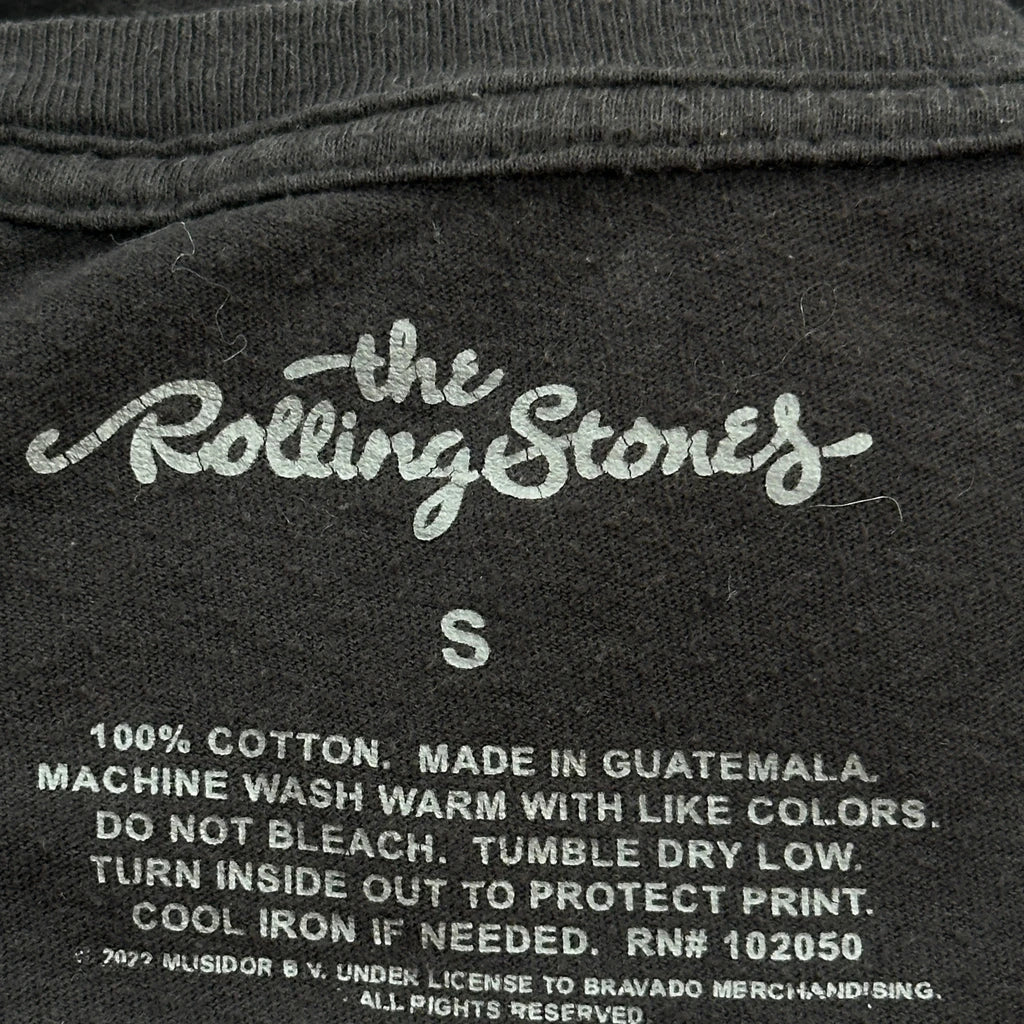 1975 US Tour Rolling Stones Band T-Shirt - Small Black Cotton - Image 3