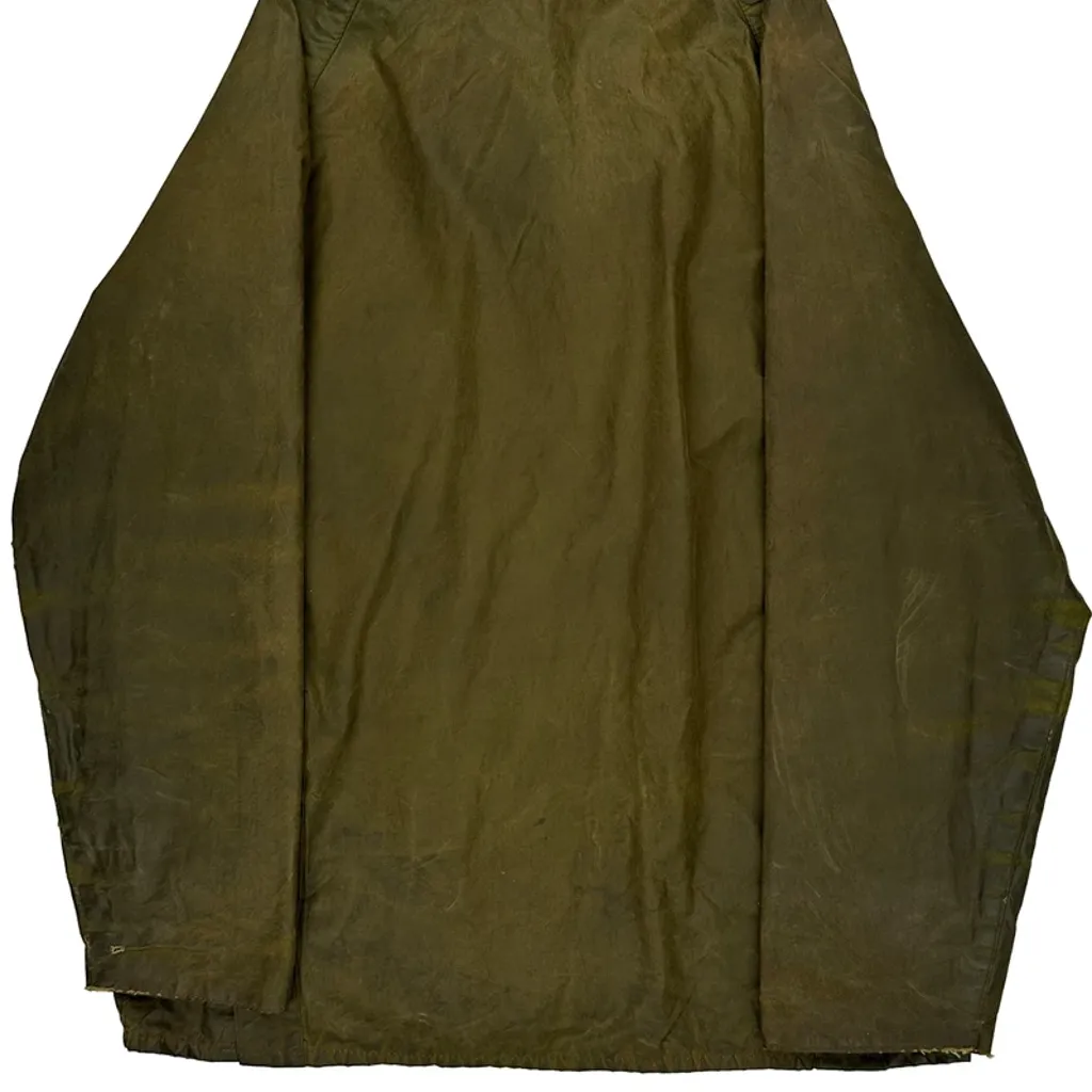 1980S Bedale Barbour Checked Wax Waterproof Jacket - Small Green Cotton - Image 6