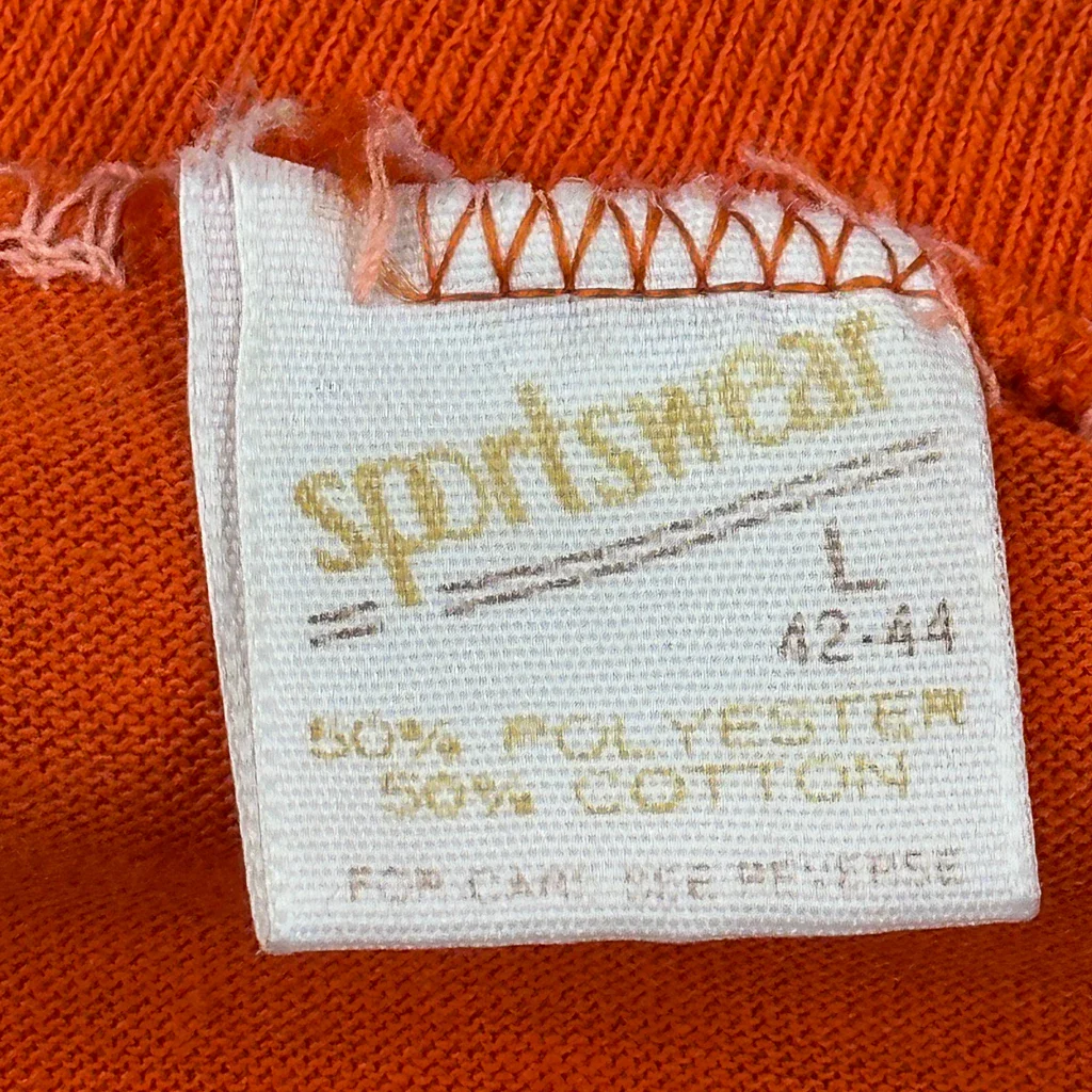 1980S Hoover Water Polo Sportswear Graphic T-Shirt - Large Orange Polyester Blend - Image 3