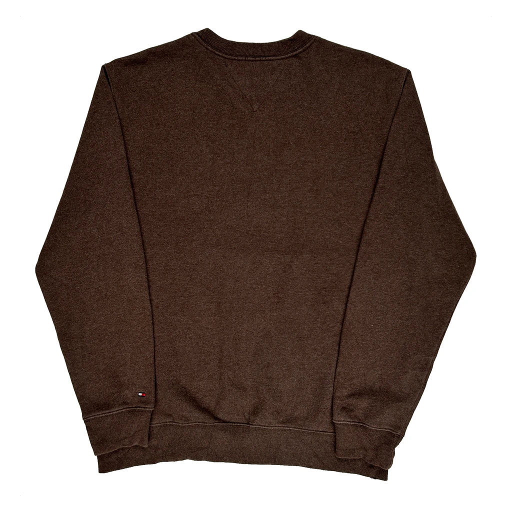1985 Tommy Hilfiger College Sweatshirt - Medium Brown Cotton - Image 2