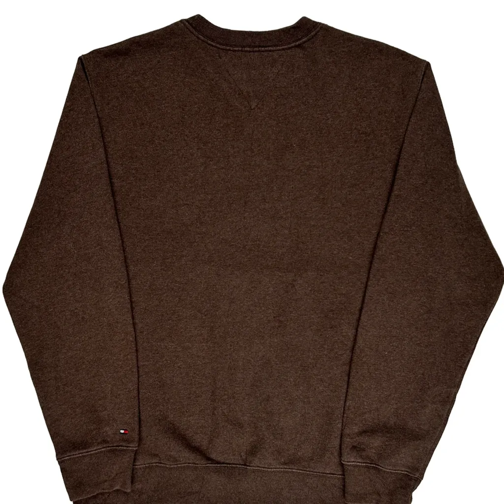 1985 Tommy Hilfiger College Sweatshirt - Medium Brown Cotton - Image 6