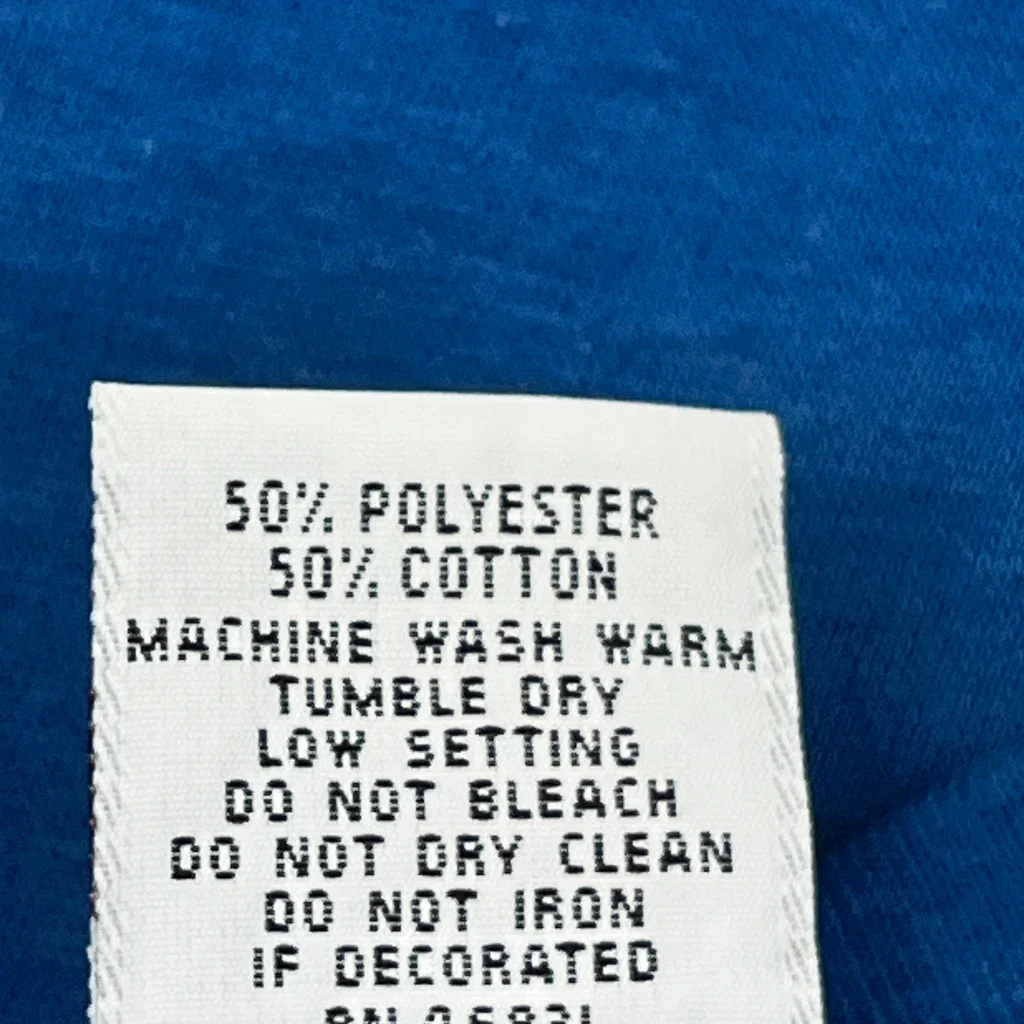 1987 Crosby Stills & Nash Signal Single Stitch T-Shirt - Large Blue Polyester Blend - Image 4