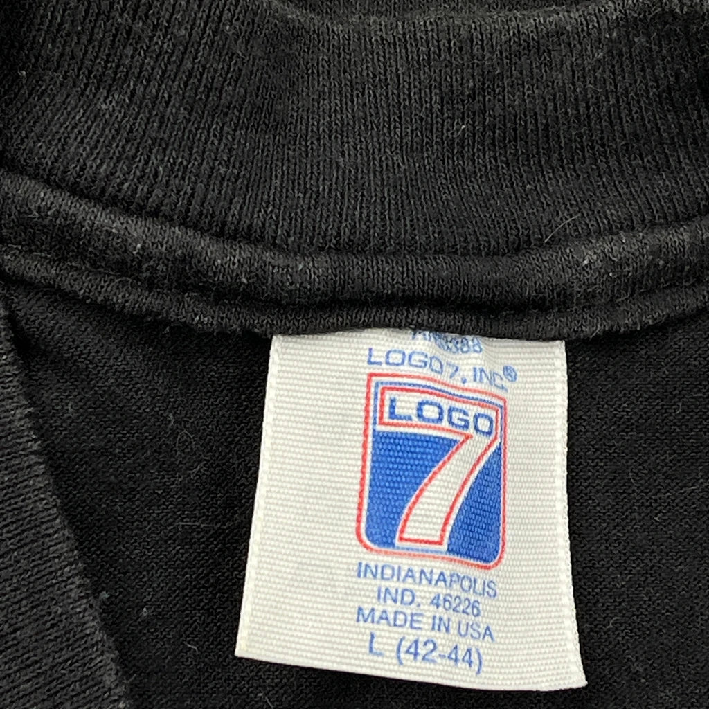 1990 World Series Logo 7 Single Stitch T-Shirt - Large Black Polyester Blend - Image 3