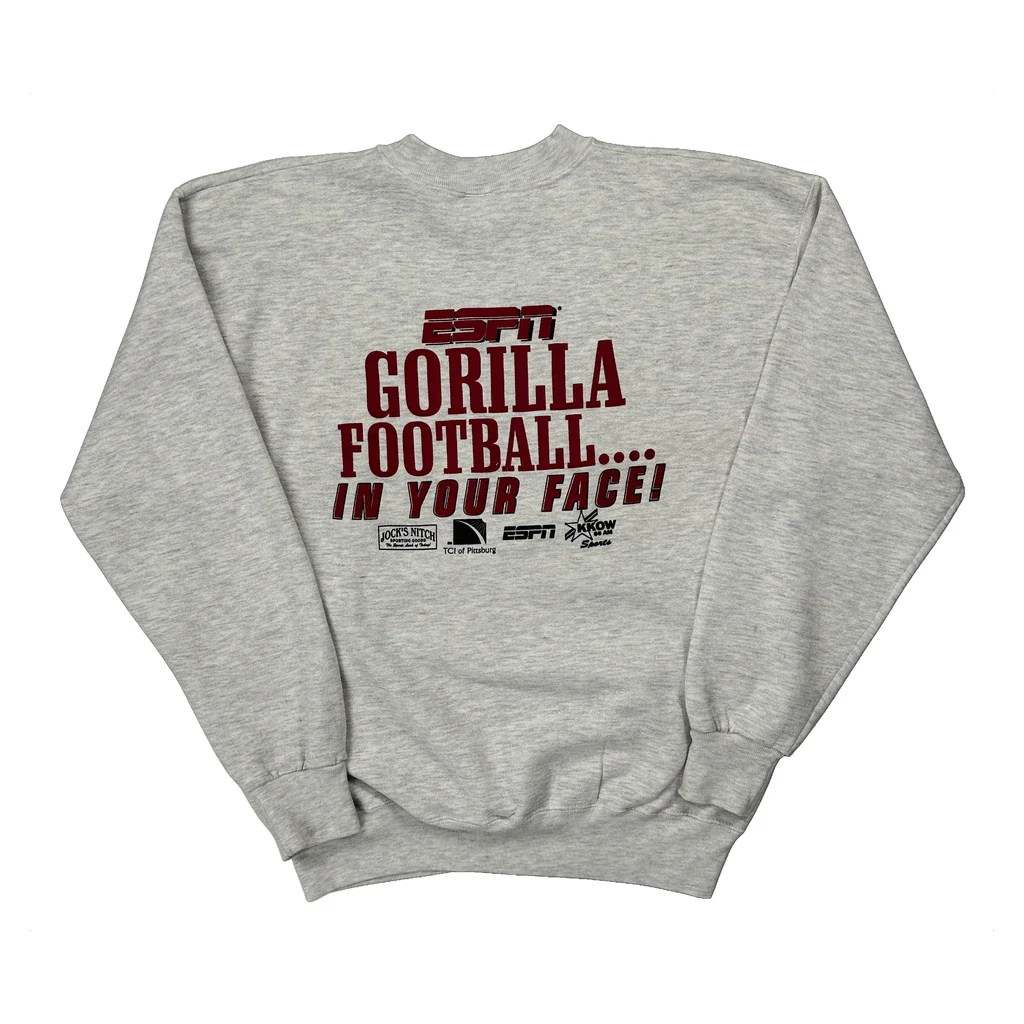 1992 Pitt State Gorillas Espn Graphic Sweatshirt - Large Grey Cotton Blend - Image 2