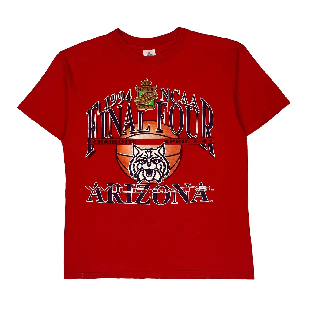 1994 Ncaa Final Four Miller Single Stitch T-Shirt - Large Red Cotton