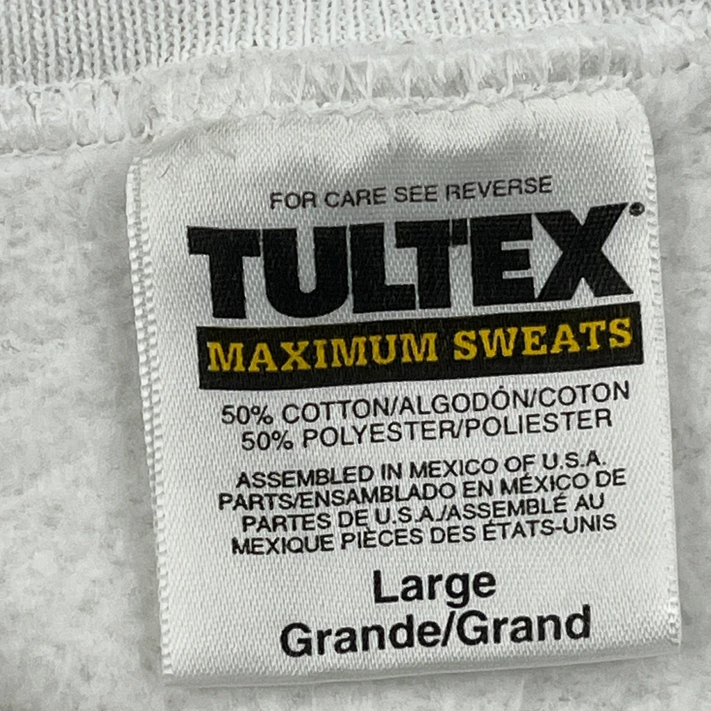 1997 World Series Showdown Tultex Graphic Sweatshirt - Large White Cotton Blend - Image 3