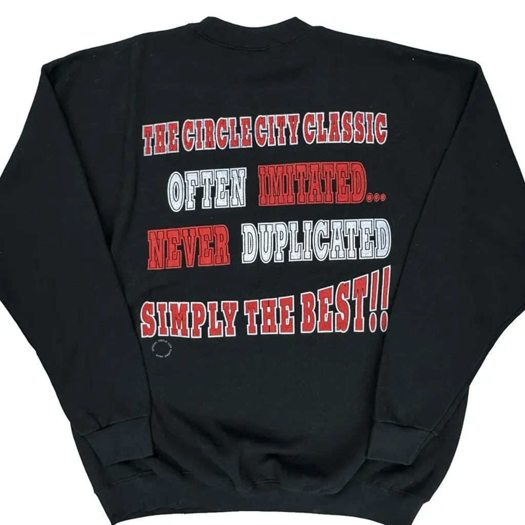 1998 Circle City Classic Lee Graphic Sweatshirt - XL Black Cotton - Image 6