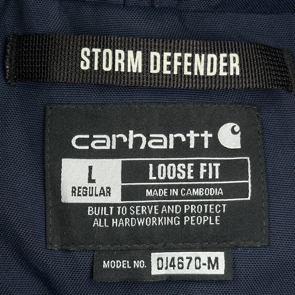 2 Years Accident-Free Carhartt Waterproof Jacket - Large Navy Polyester - Image 3