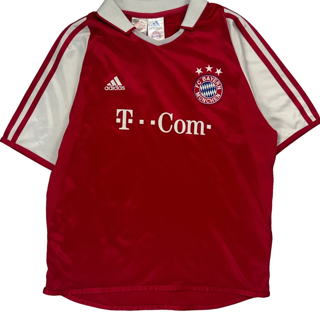 2004-05 Fc Bayern Munich, Age 12 Adidas Football Shirt - Medium Red Polyester - Image 4