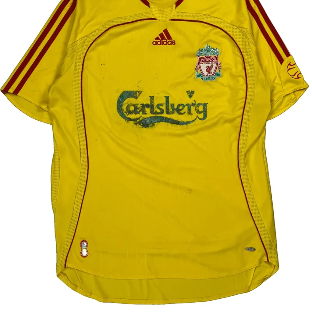 2006-07 Liverpool Adidas Away Football Shirt - Medium Red Polyester - Image 4