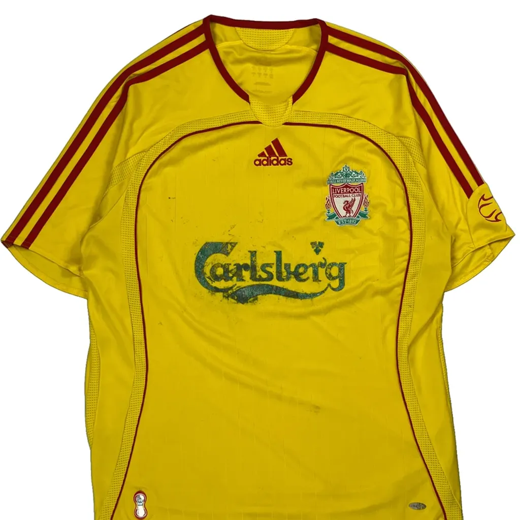 2006-07 Liverpool Adidas Away Football Shirt - Medium Red Polyester - Image 5