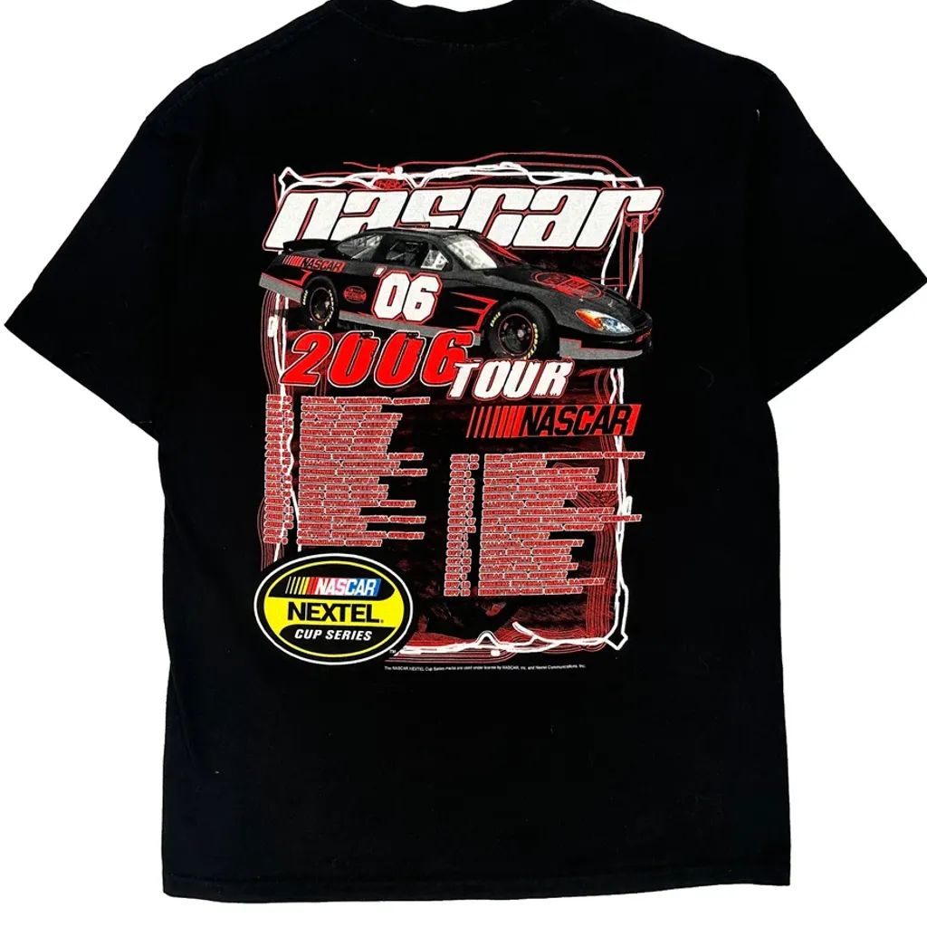 2006 Tour Nascar T-Shirt - Large Black Cotton - Image 7