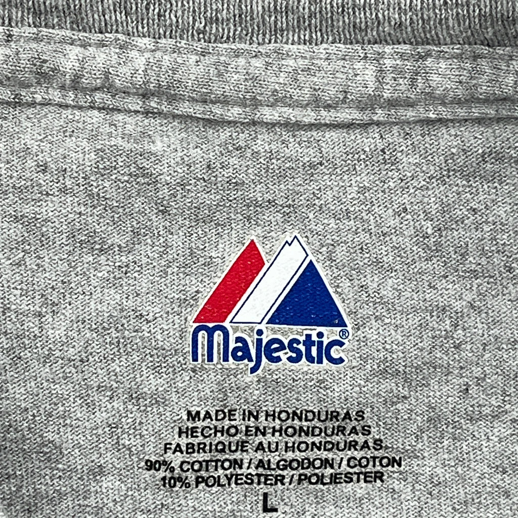 2007 Red Sox Majestic Mlb T-Shirt - Large Grey Cotton Blend - Image 3