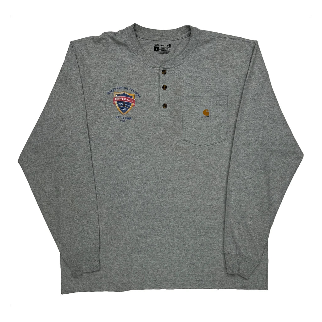 20Th Year Anniversary Carhartt Long Sleeve T-Shirt - Large Grey Cotton