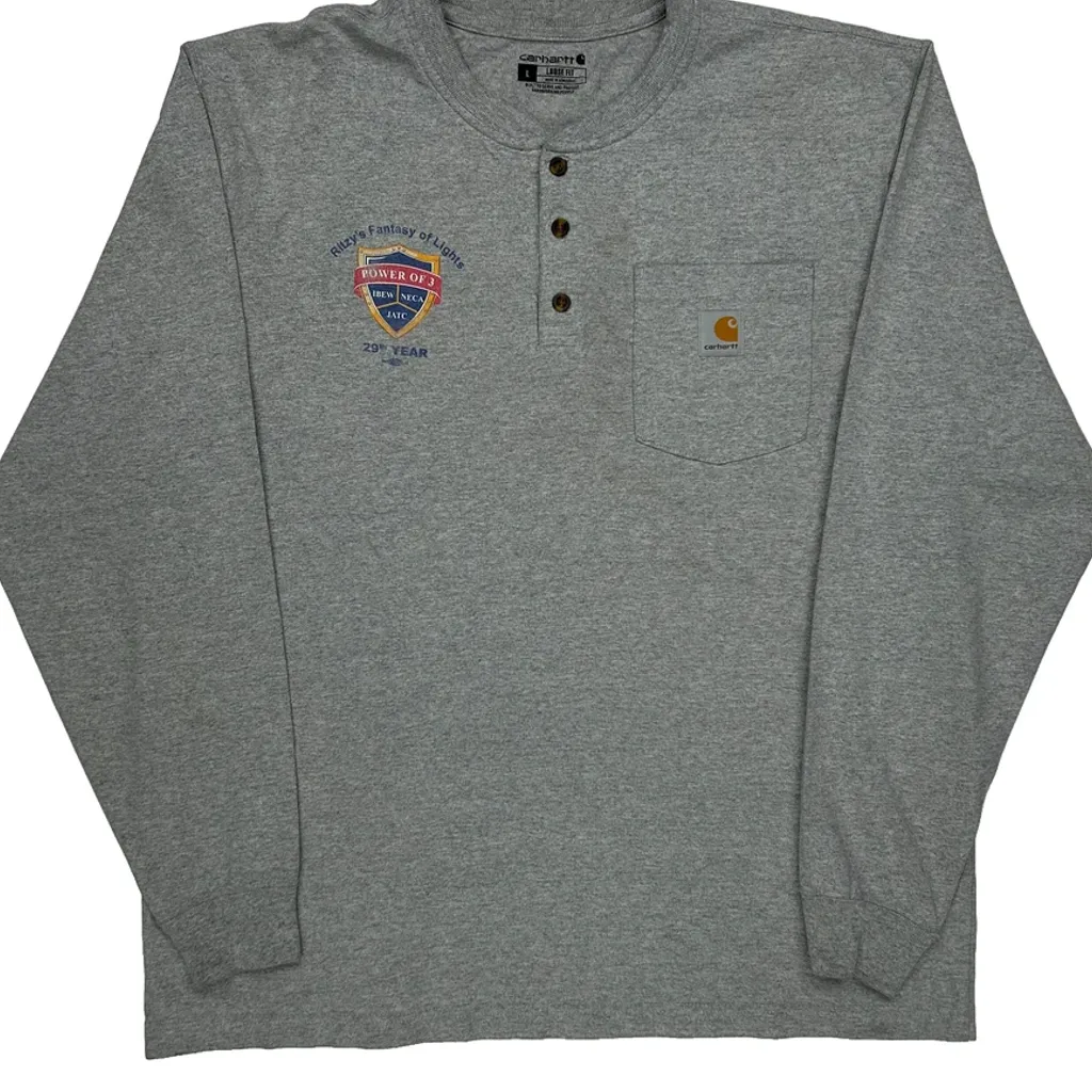 20Th Year Anniversary Carhartt Long Sleeve T-Shirt - Large Grey Cotton - Image 4