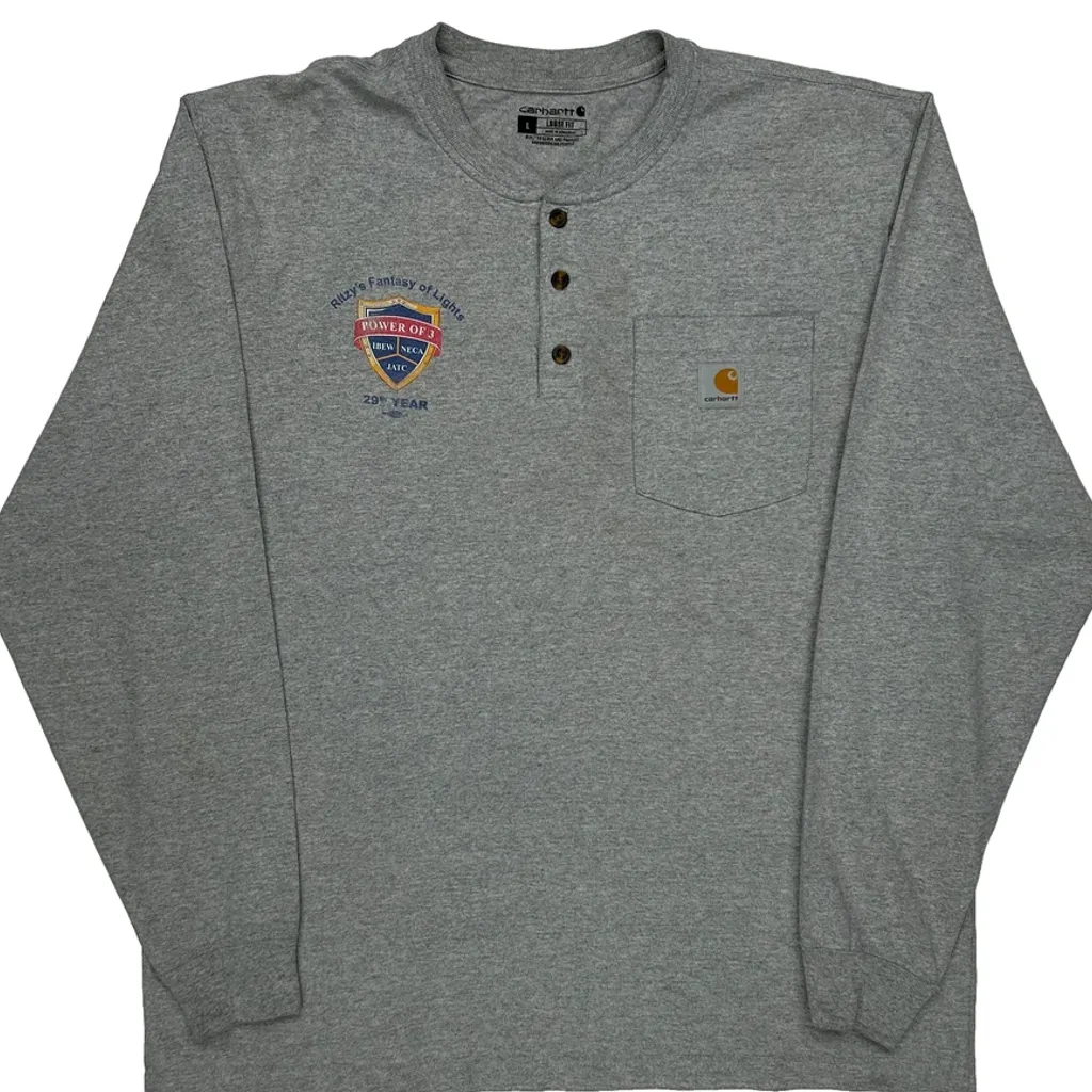 20Th Year Anniversary Carhartt Long Sleeve T-Shirt - Large Grey Cotton - Image 5