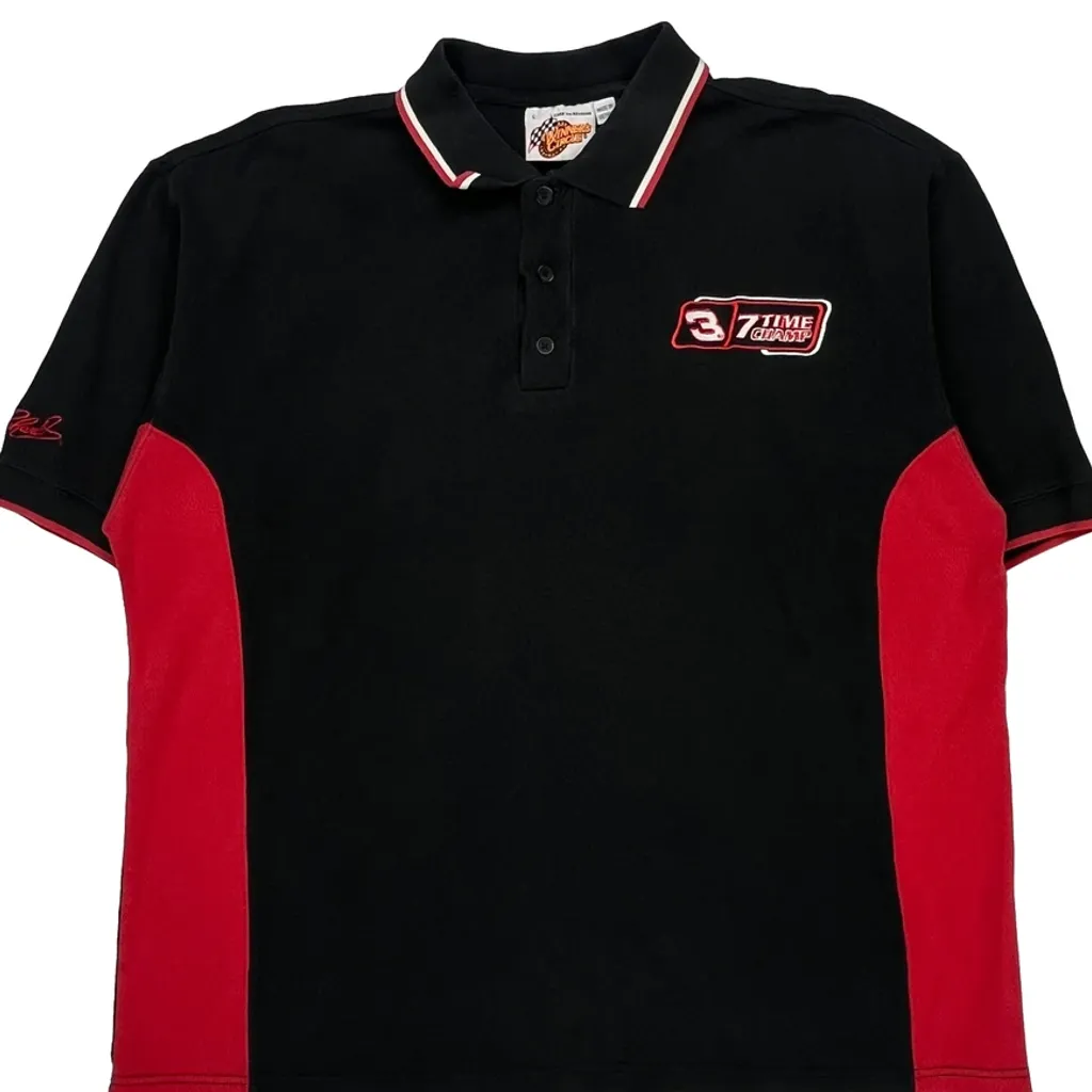 3 Time Champion Winners Circle Polo Shirt - Large Black Cotton - Image 4