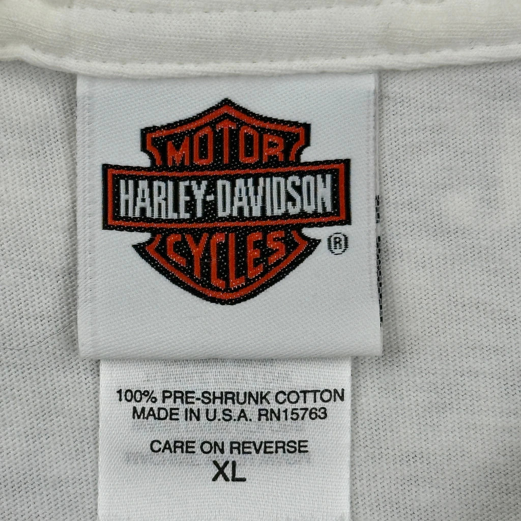 30Th Anniversary Harley Davidson Graphic T-Shirt - XL White Cotton - Image 3