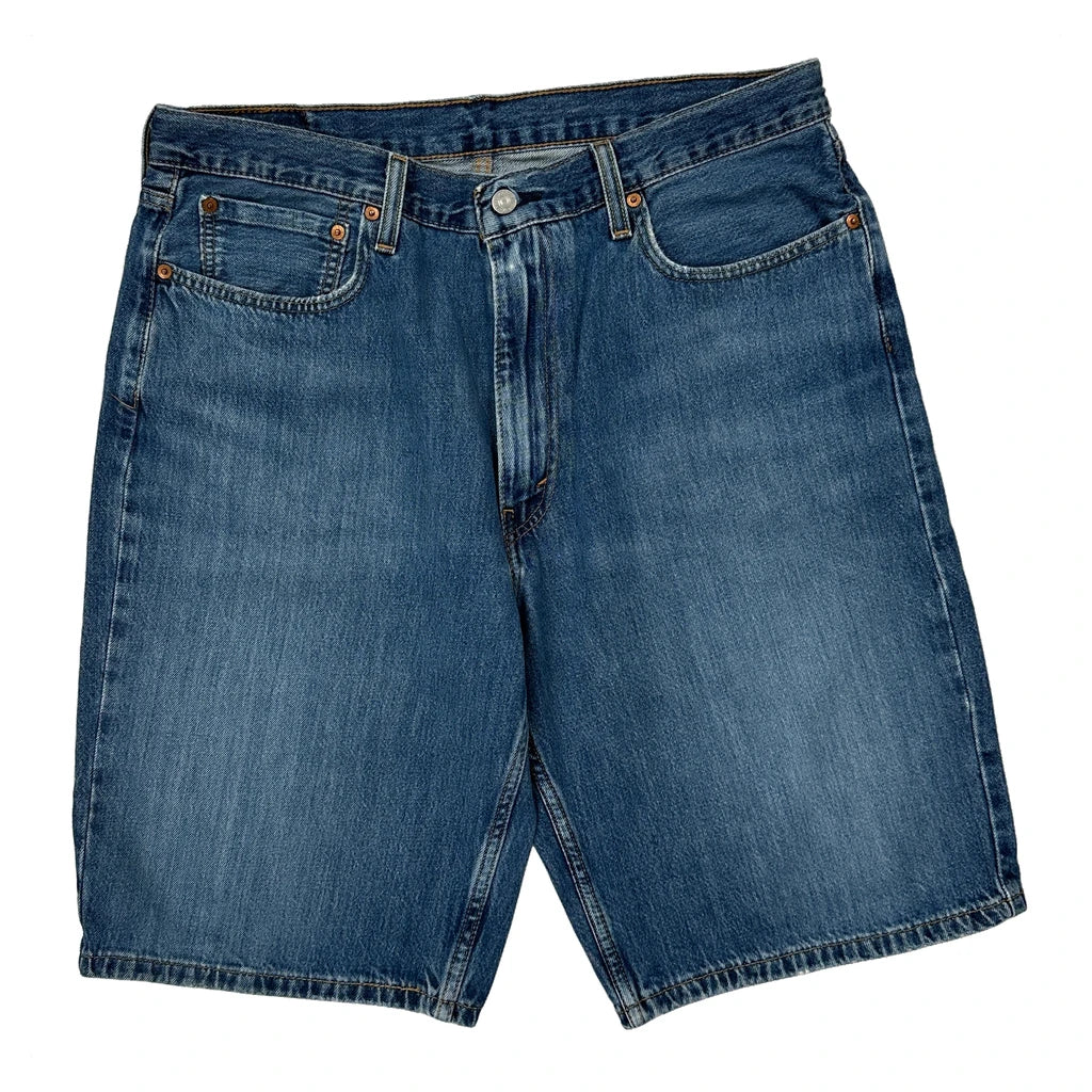 434 Levis Baggy Denim Shorts - 34W 12L Blue Denim - Image 2