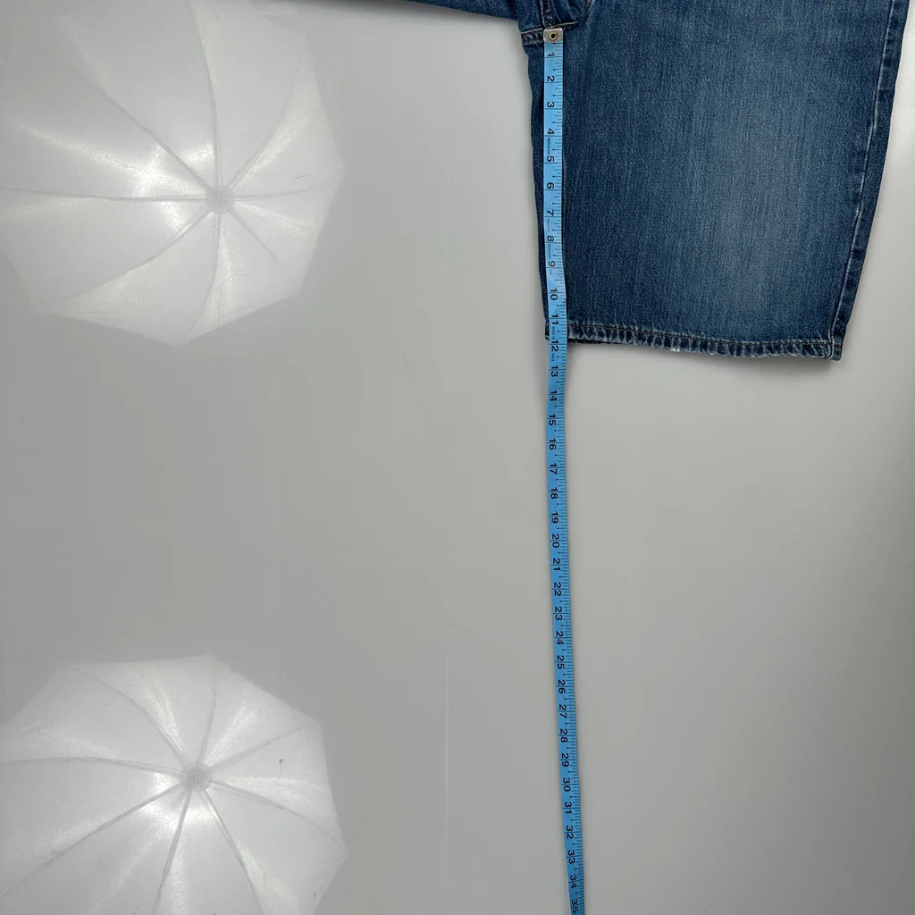 434 Levis Baggy Denim Shorts - 34W 12L Blue Denim - Image 5