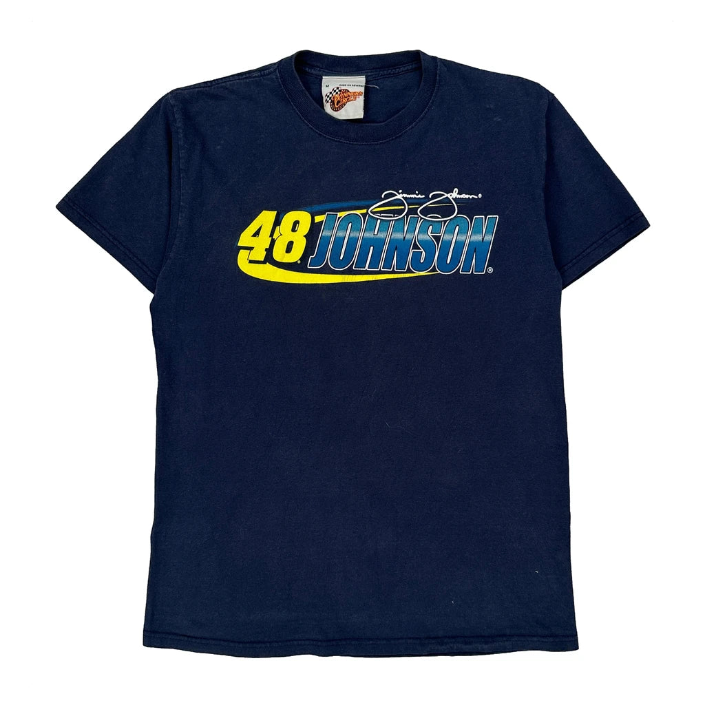 48 Johnson Winners Circle Nascar T-Shirt - Medium Navy Cotton