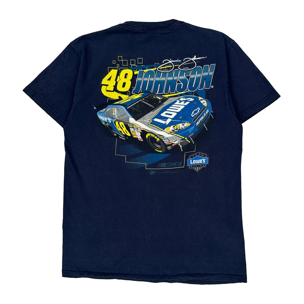 48 Johnson Winners Circle Nascar T-Shirt - Medium Navy Cotton - Image 2