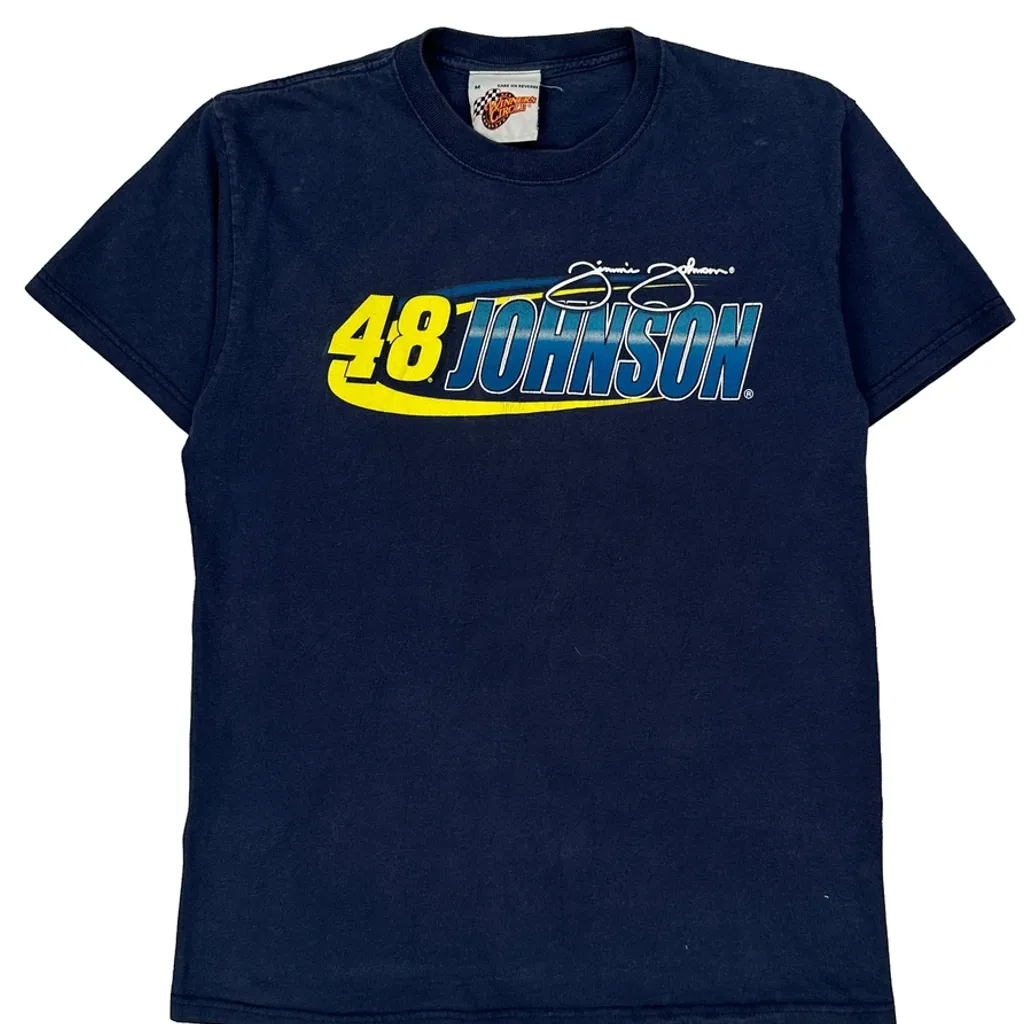 48 Johnson Winners Circle Nascar T-Shirt - Medium Navy Cotton - Image 5