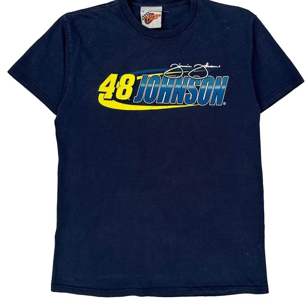 48 Johnson Winners Circle Nascar T-Shirt - Medium Navy Cotton - Image 6