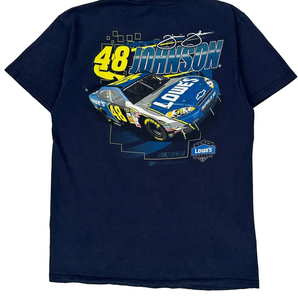 48 Johnson Winners Circle Nascar T-Shirt - Medium Navy Cotton - Image 7