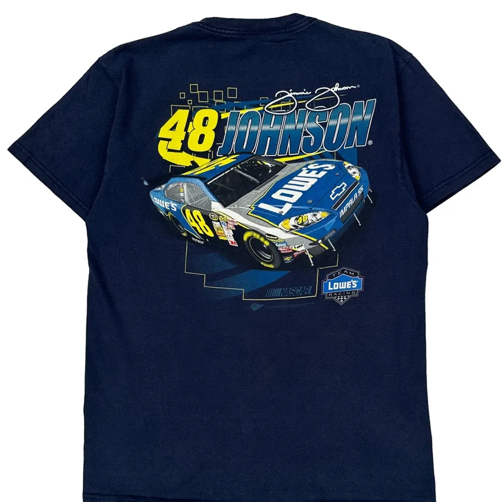 48 Johnson Winners Circle Nascar T-Shirt - Medium Navy Cotton - Image 8