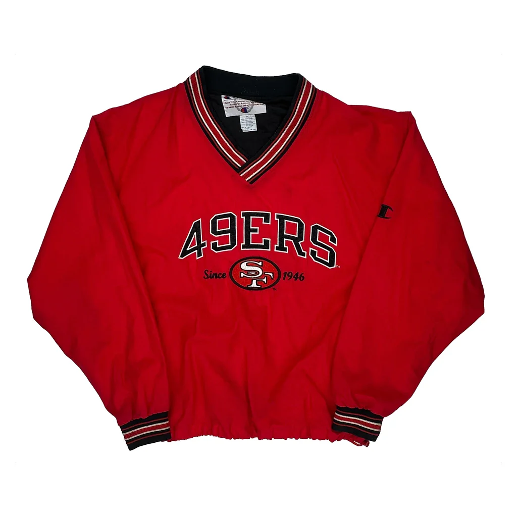 49Ers Champion Varsity Jacket - XL Red Nylon