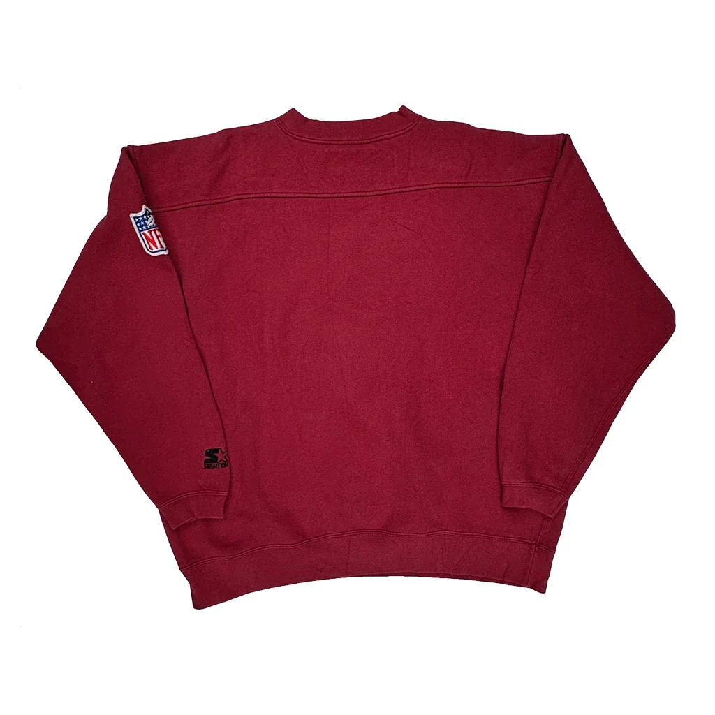 49Ers Starter Football Sweatshirt - XL Red Cotton Blend - Image 2