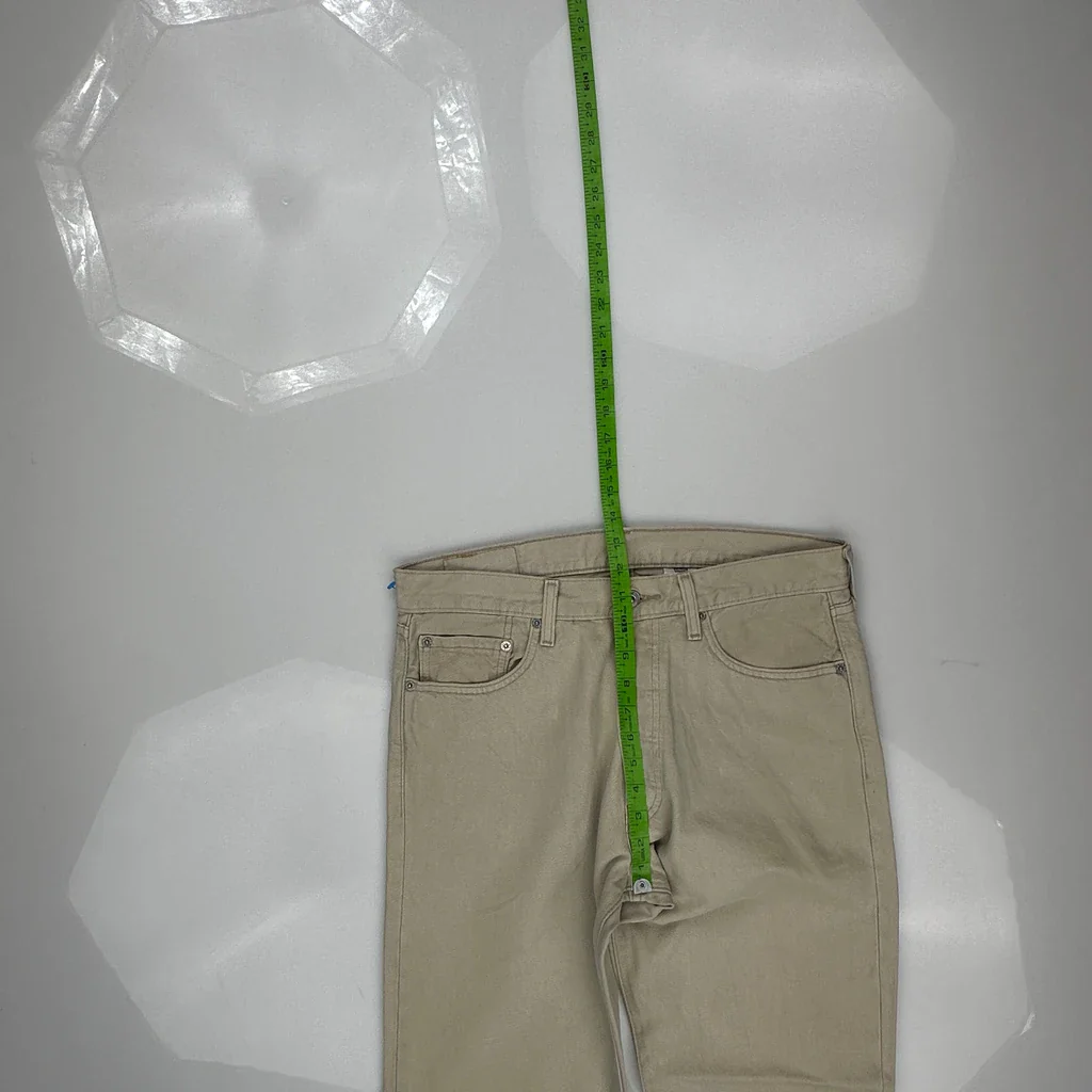 501 Levis Jeans - 33W 32L Beige Cotton - Image 4