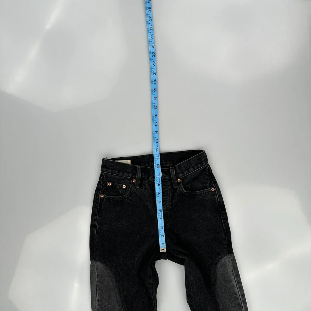 501 Levis Jeans - 24W 30L Black Cotton - Image 4