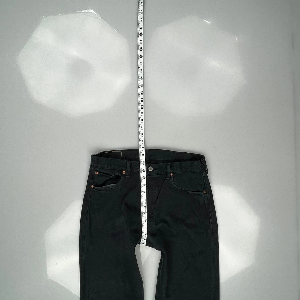 501 Levis Jeans - 32W 36L Black Cotton - Image 4