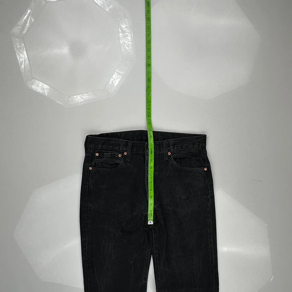 501 Levis Jeans - 33W 32L Black Cotton - Image 4