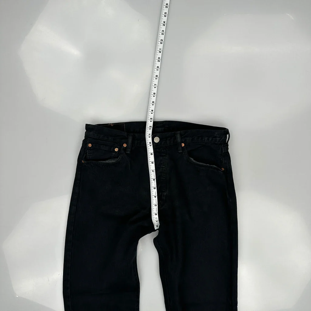 501 Levis Jeans - 34W 32L Black Cotton - Image 4