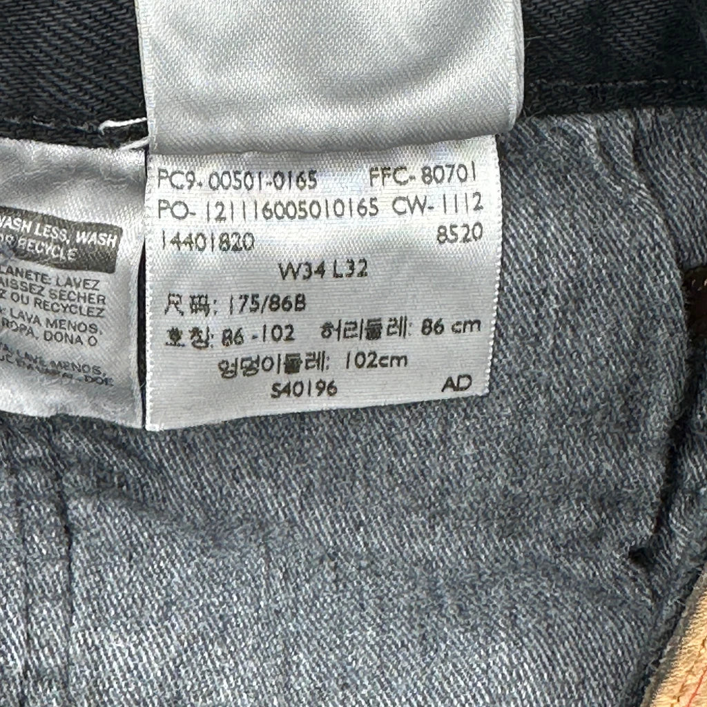 501 Levis Jeans - 34W 32L Black Cotton - Image 6
