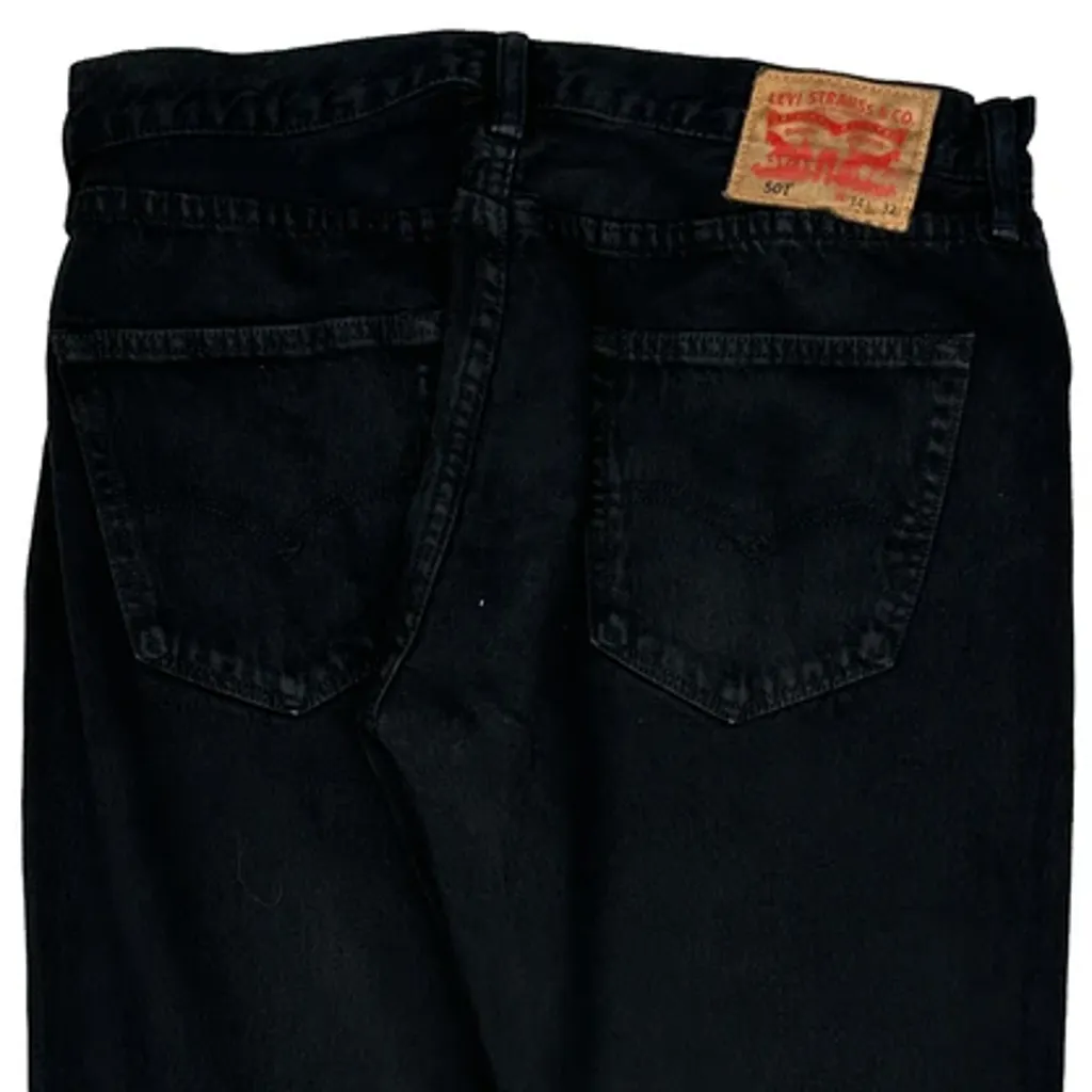 501 Levis Jeans - 34W 32L Black Cotton - Image 8