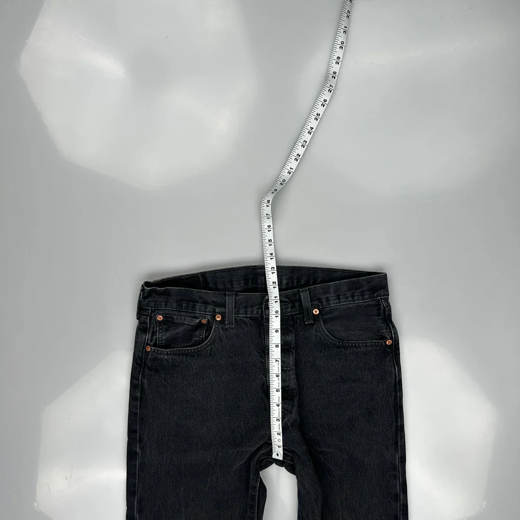 501 Levis Jeans - 34W 34L Black Cotton - Image 4