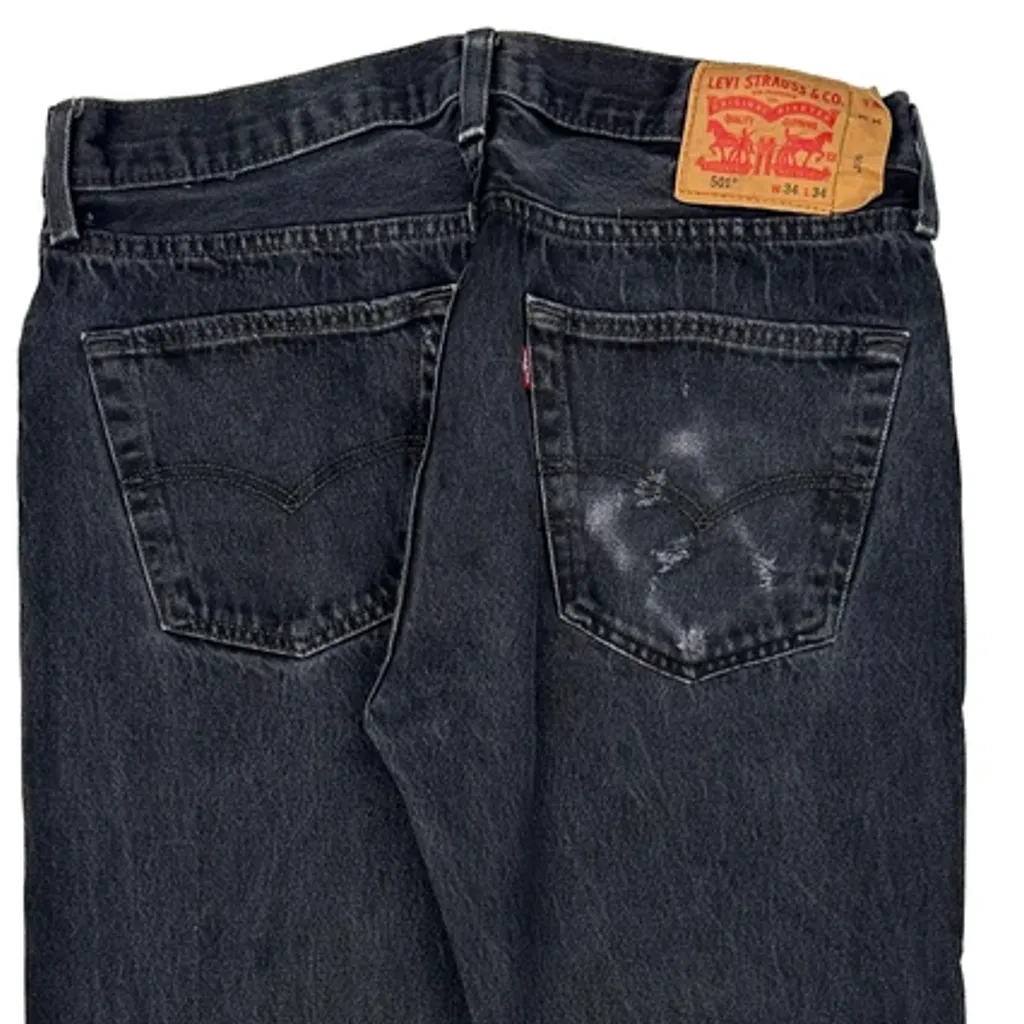 501 Levis Jeans - 34W 34L Black Cotton - Image 9