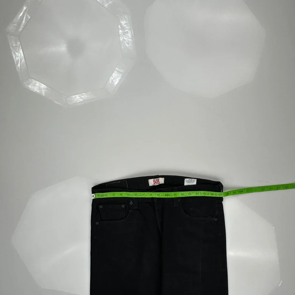 501 Levis Jeans - 34W 30L Black Cotton - Image 3